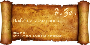 Haász Zsuzsanna névjegykártya