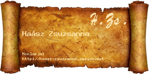 Haász Zsuzsanna névjegykártya
